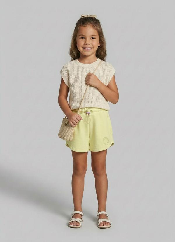 Short Infantil Feminino Amarelo