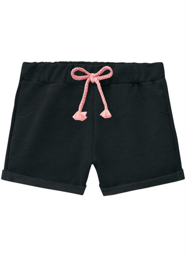 Short Infantil MeninaPreto