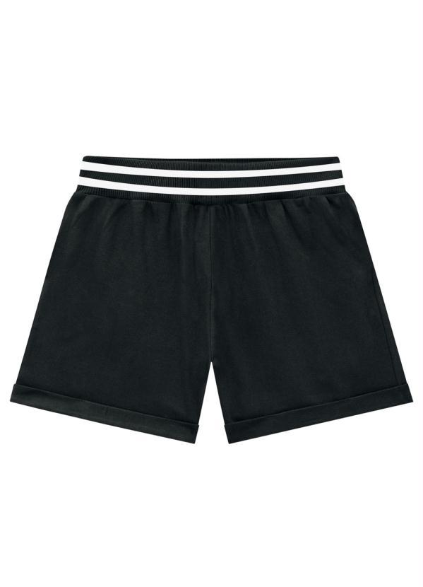 Short Infantil MeninaPreto