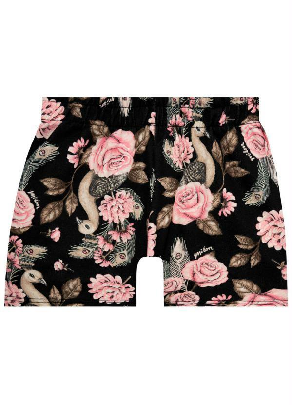 Short Infantil MeninaPreto