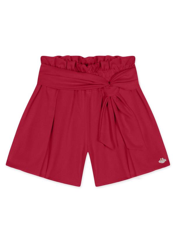 Short Infantil Feminino Vermelho