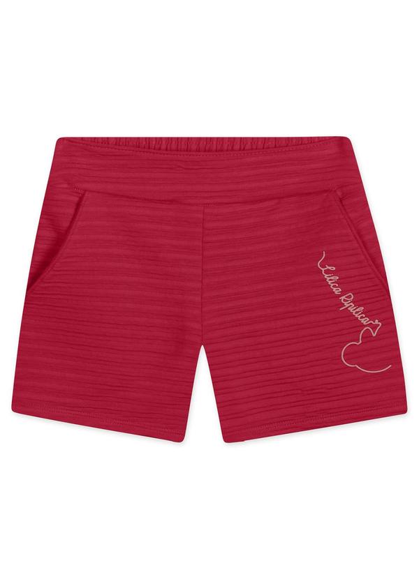 Short Infantil Feminino Vermelho