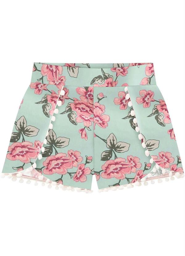 Short Infantil Menina Azul