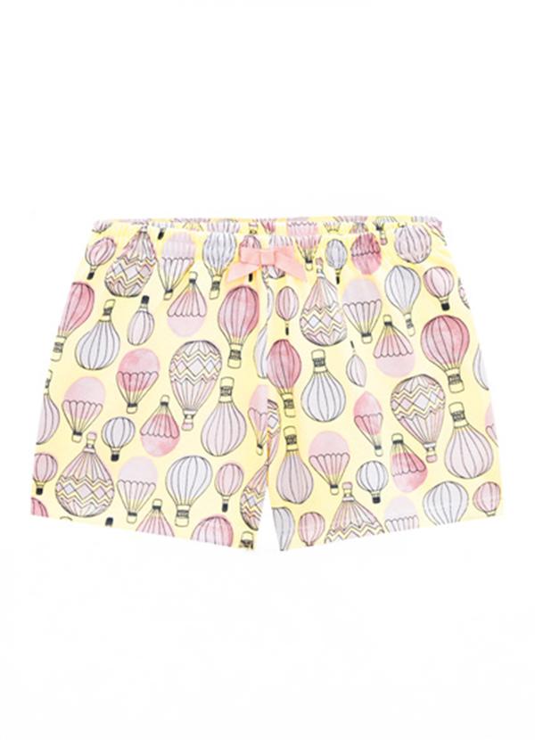 Short Infantil Menina Balão Amarelo