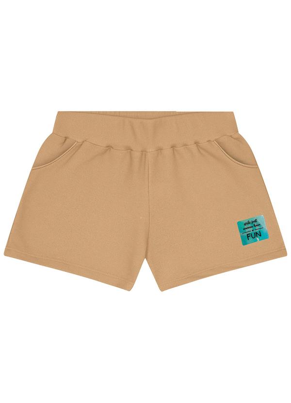 Short Infantil Menina Básico Marrom