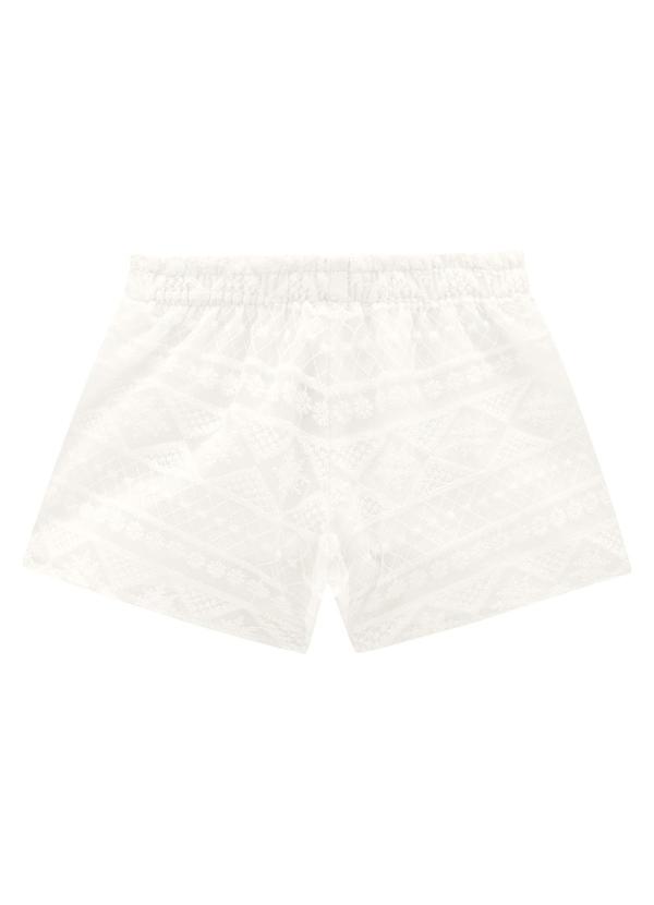 Short Infantil Menina Básico Off White