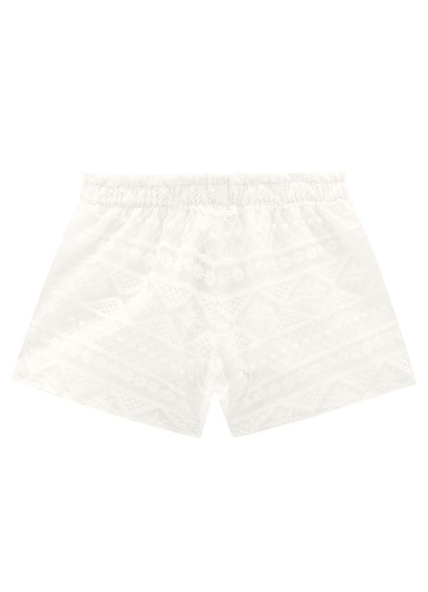 Short Infantil Menina Básico Off White