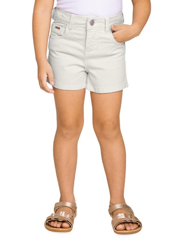 Short Infantil Menina Jeans Off White