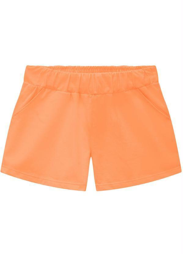 Short Infantil Menina Laranja