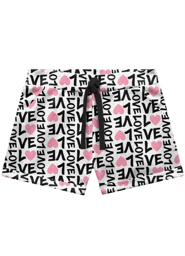 Short Infantil Menina Mescla