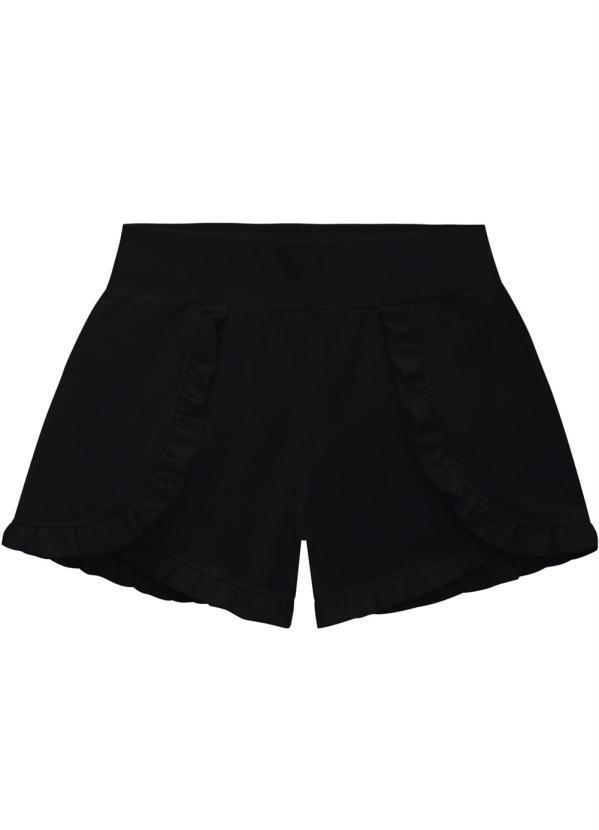 Short Infantil Menina Preto