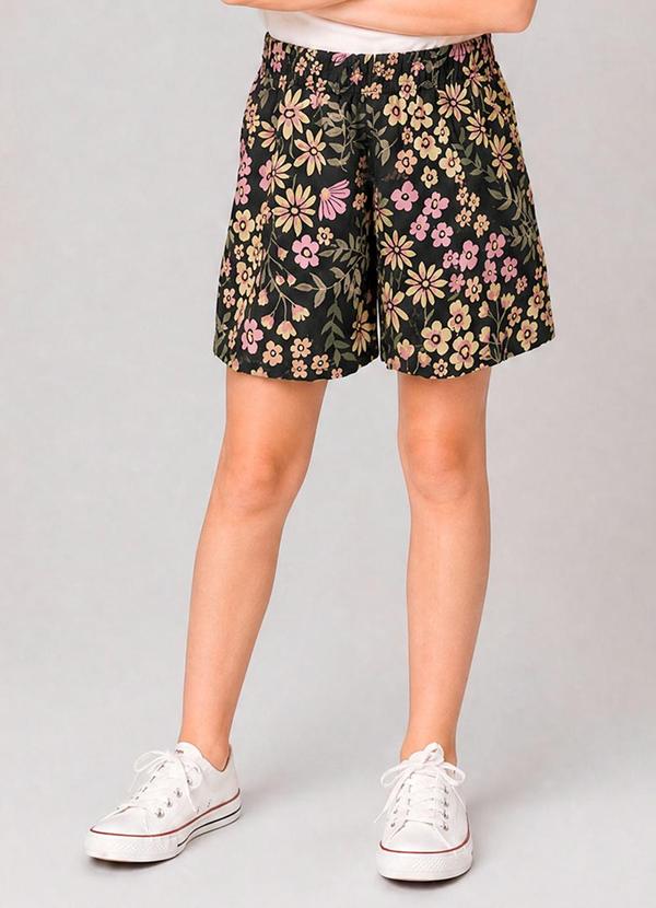 Short Infantil Menina Preto
