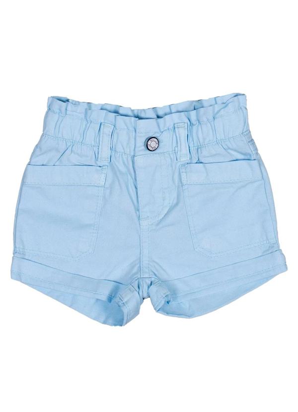Short Infantil Menina Sarja Azul