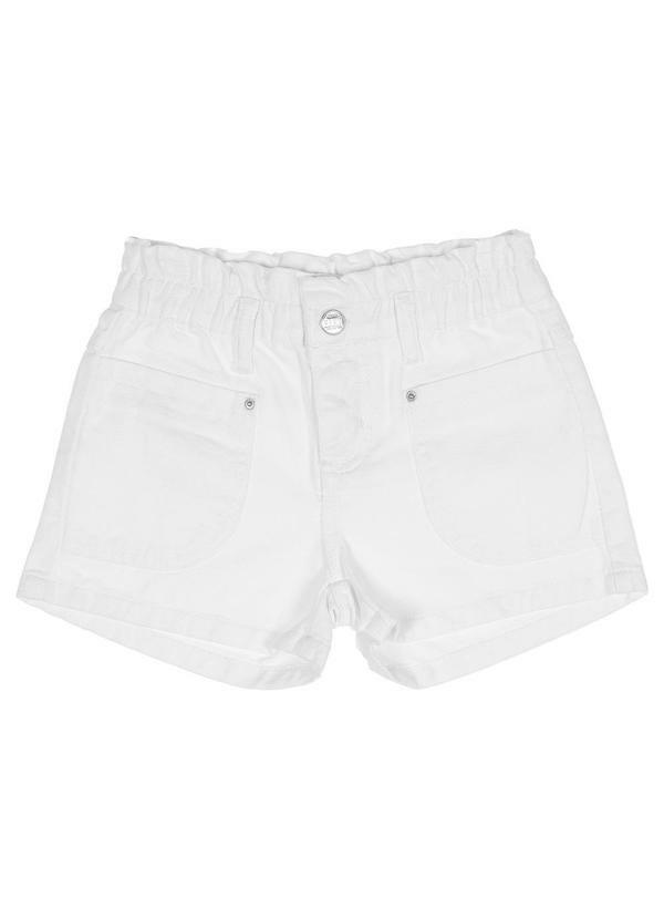 Short Infantil Menina Sarja Branco