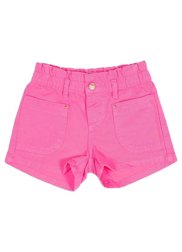 Short Infantil Menina Sarja Rosa