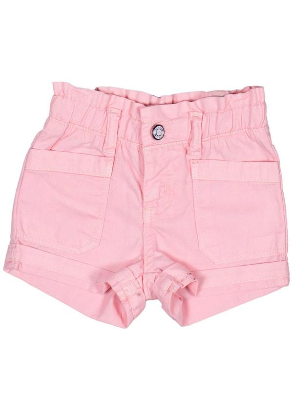 Short Infantil Menina Sarja Rosa