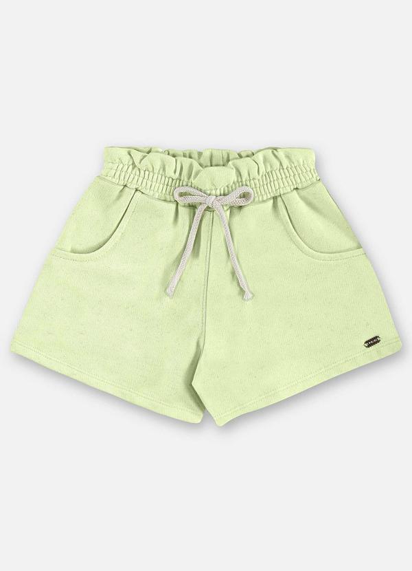 Short Infantil Moletom Linho Verde