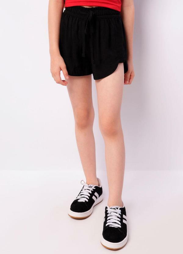 Short Infantil Viscose Elástico Preto