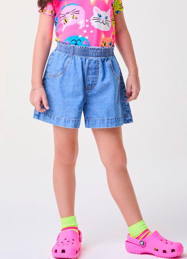 Short Jeans Azul Claro Azul
