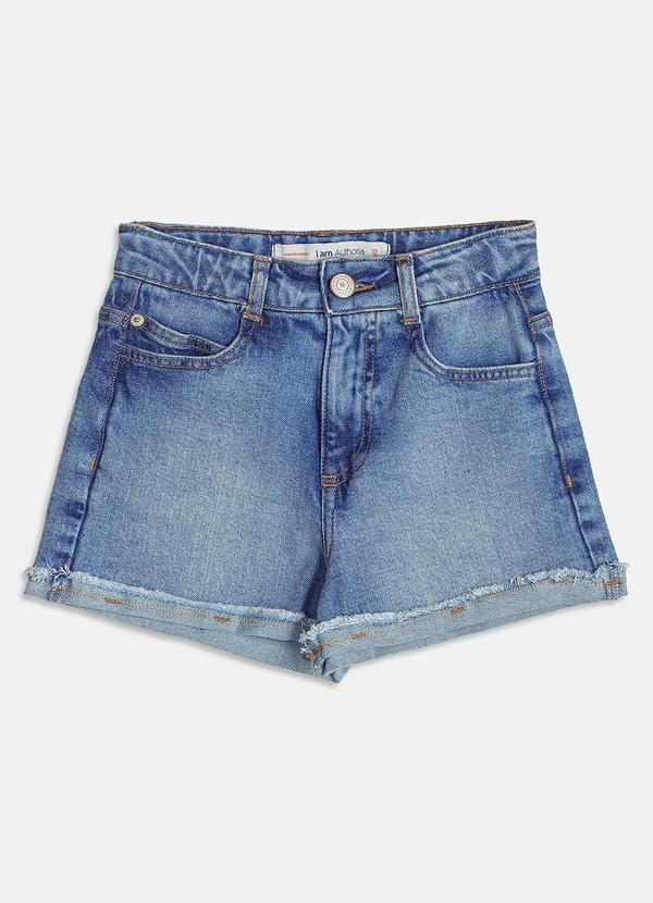 Short Jeans Desfiado Azul