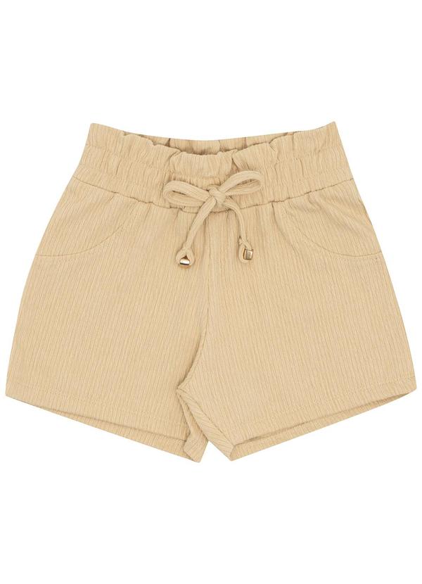 Short Malha Gorgurão Bege