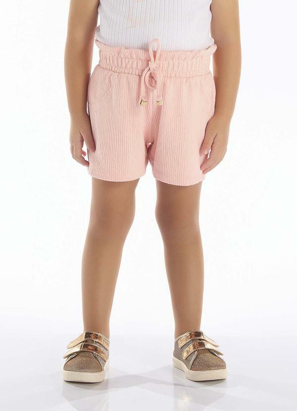 Short Malha Gorgurão Rosa