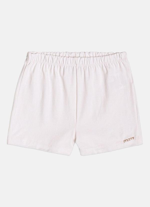 Short Menina Infantil Off White Básico