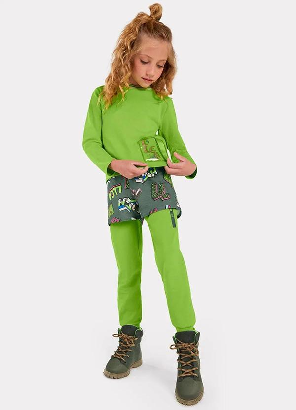 Short Menina Infantil Verde