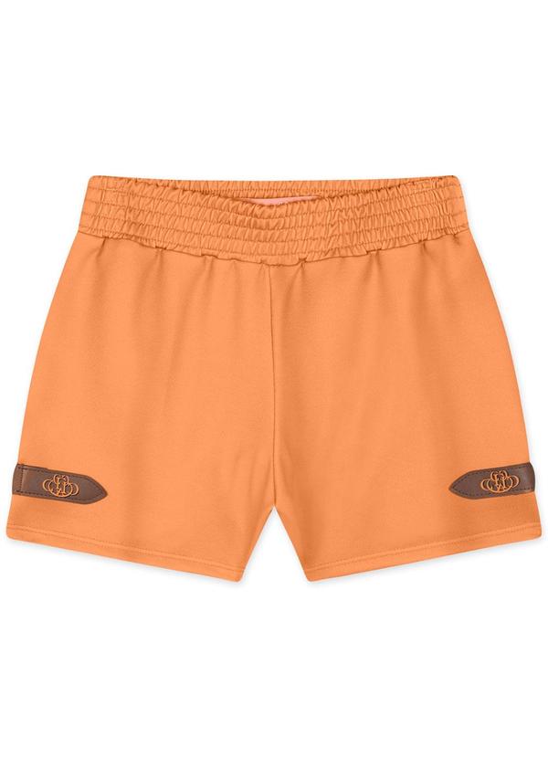 Short Moletom Menina Infantil Laranja