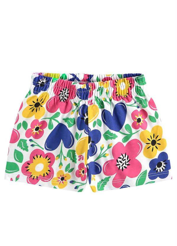 Short Pijama Infantil MeninaBranco