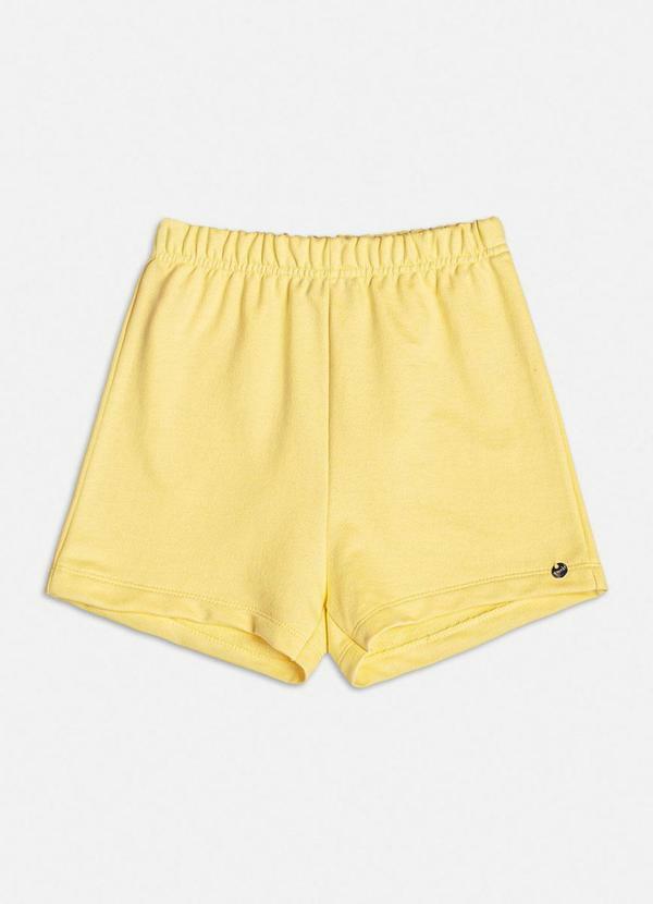 Short Saia de Moletom Amarelo Manteiga Amarelo
