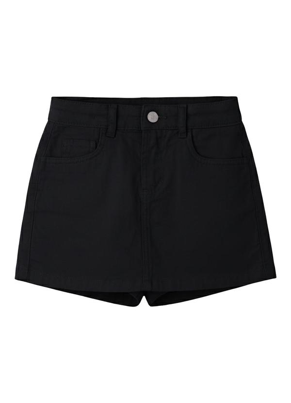 Short Saia em Sarja Stretch Preto
