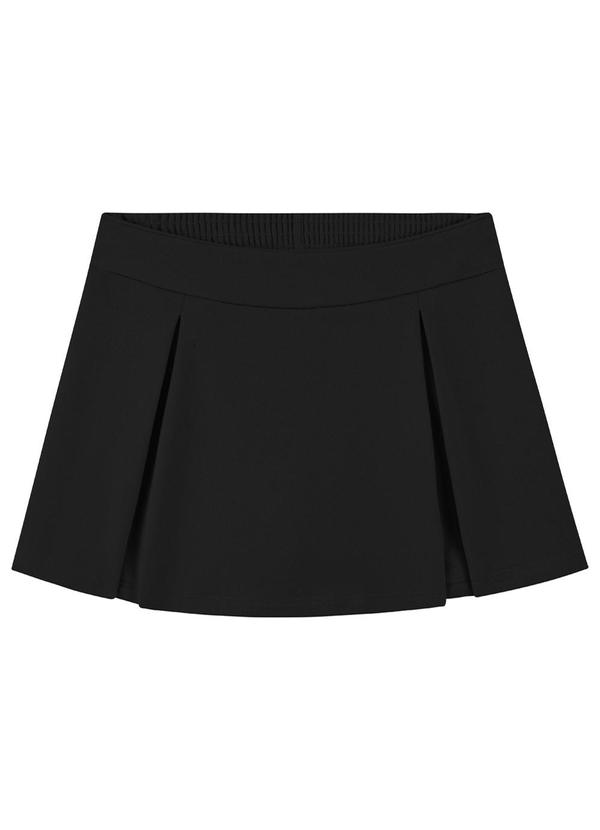 Short Saia Infantil Menina em Moletinho Preto