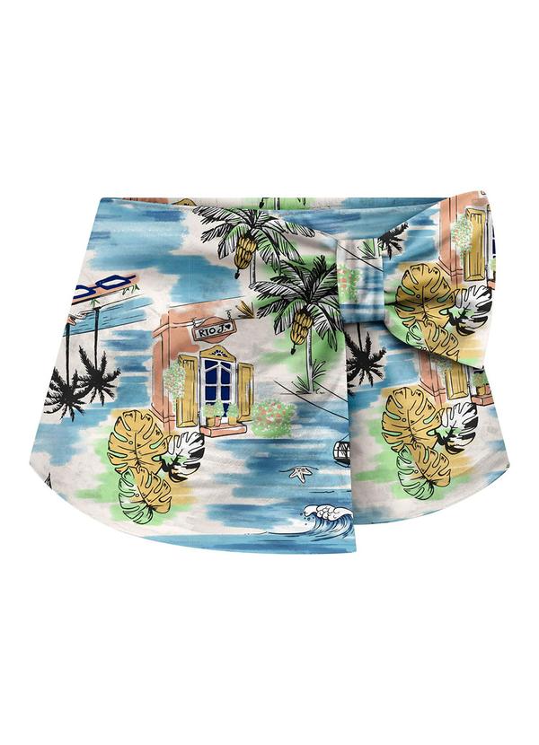 Short-Saia Infantil Menina Laço Off White