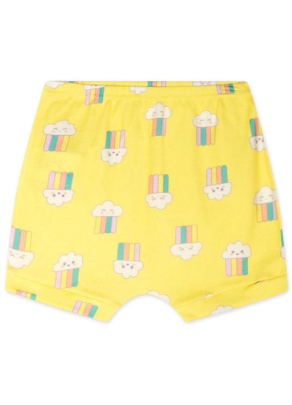 Vista 2 Short Unissex Bebê com Aroma Amarelo Marisol Marisol