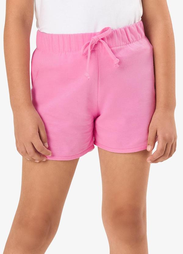 Shorts Básico Infantil Feminino Rosa