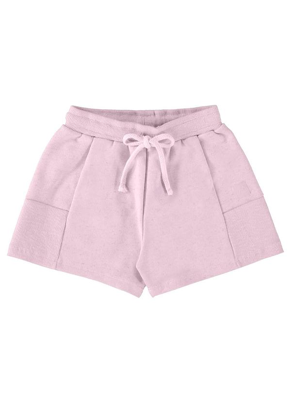 Shorts Infantil em Moletom Linho Roxo