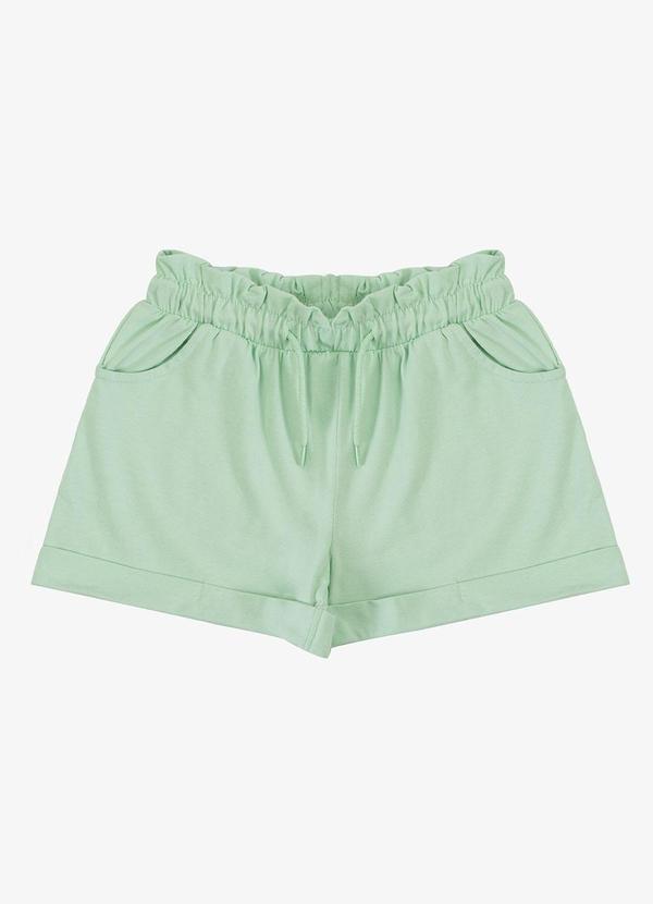 Shorts Infantil Feminino em Malha Verde