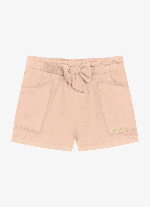 Shorts Infantil Feminino Moletinho Rosa
