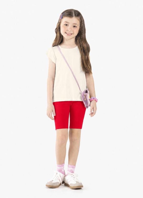 Shorts Infantil Menina Vermelho