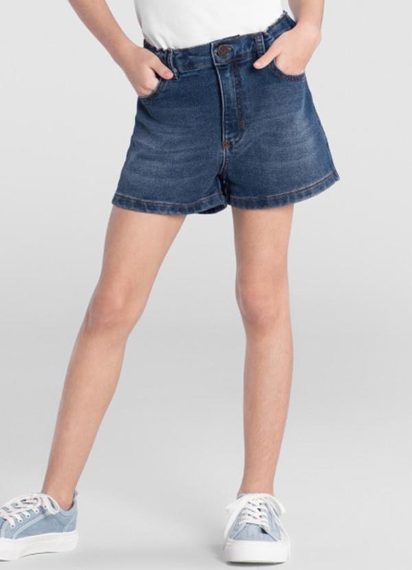 Shorts Jeans Infantil Menina Azul