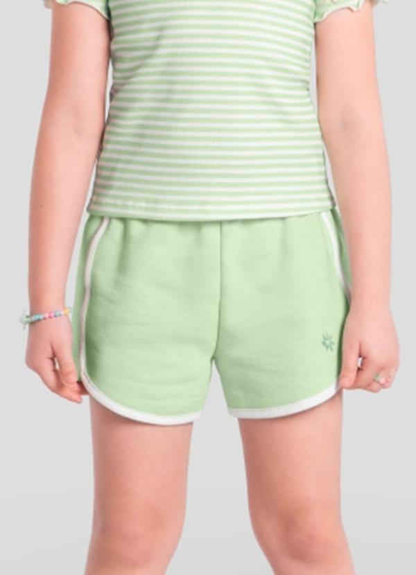 Shorts Menina Moletinho Verde