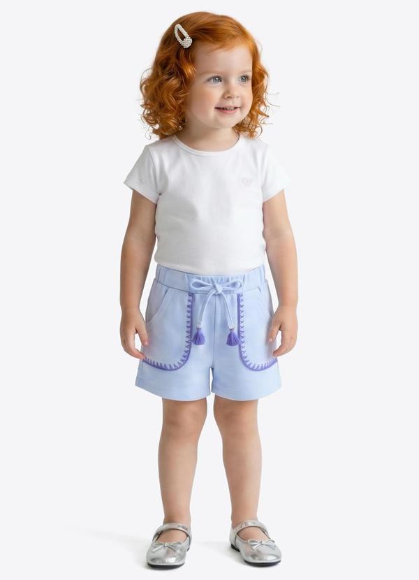 Shorts Moletinho Azul