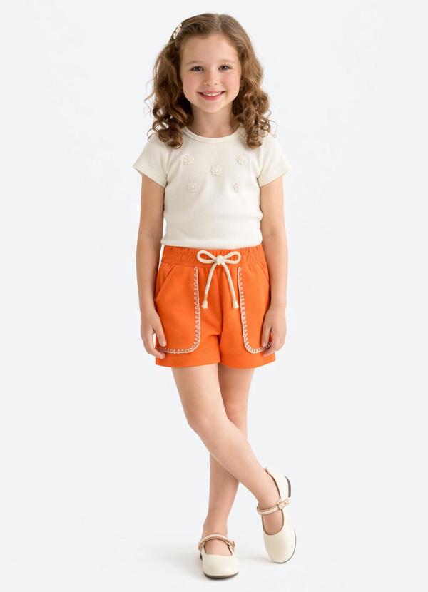 Shorts Moletinnho Laranja