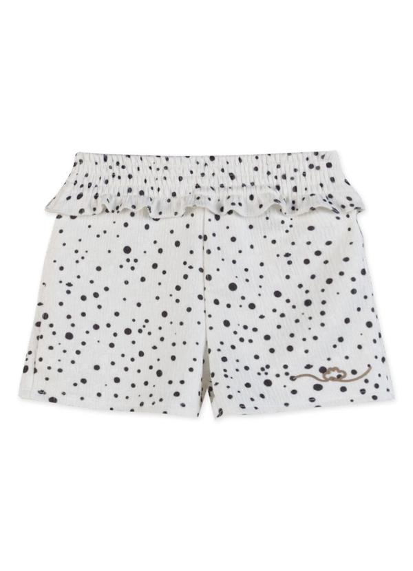 Shorts Poá Bebê Feminino Lilica Ripilica Branco