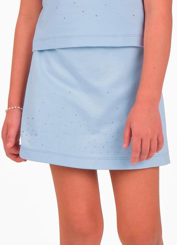 Shorts Saia Feminino em Moletinho Azul