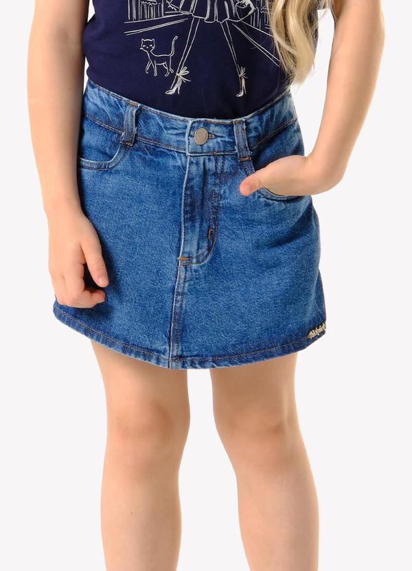 Shorts Saia Infantil Azul