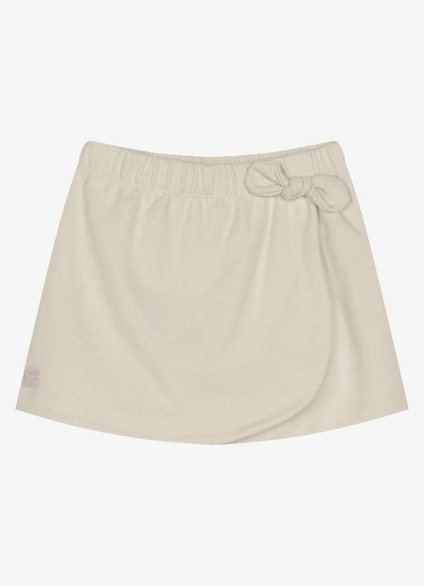 Shorts Saia Infantil Piquet Bege