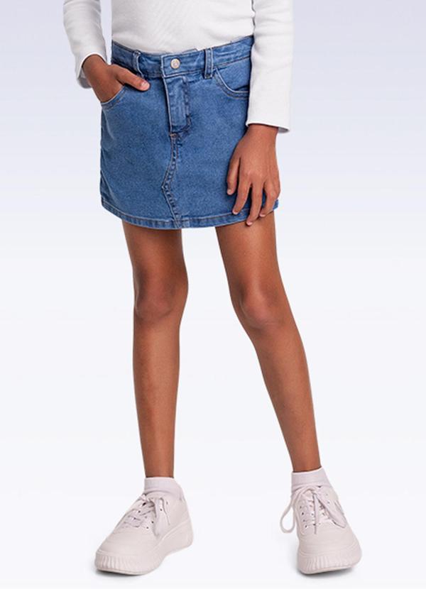 Shorts Saia Jeans Azul