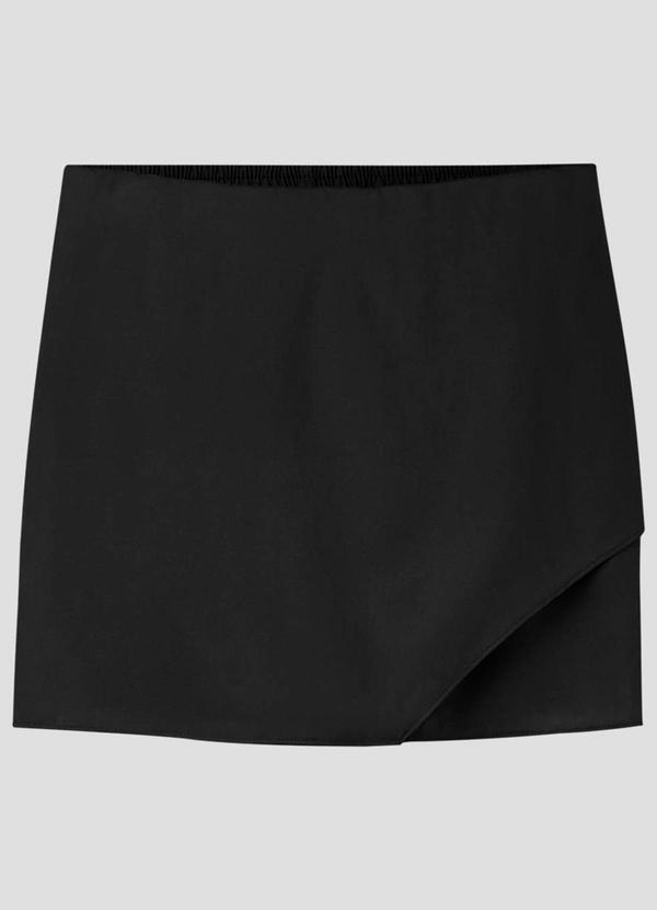 Shorts Saia Juvenil em Viscose Twill Preto